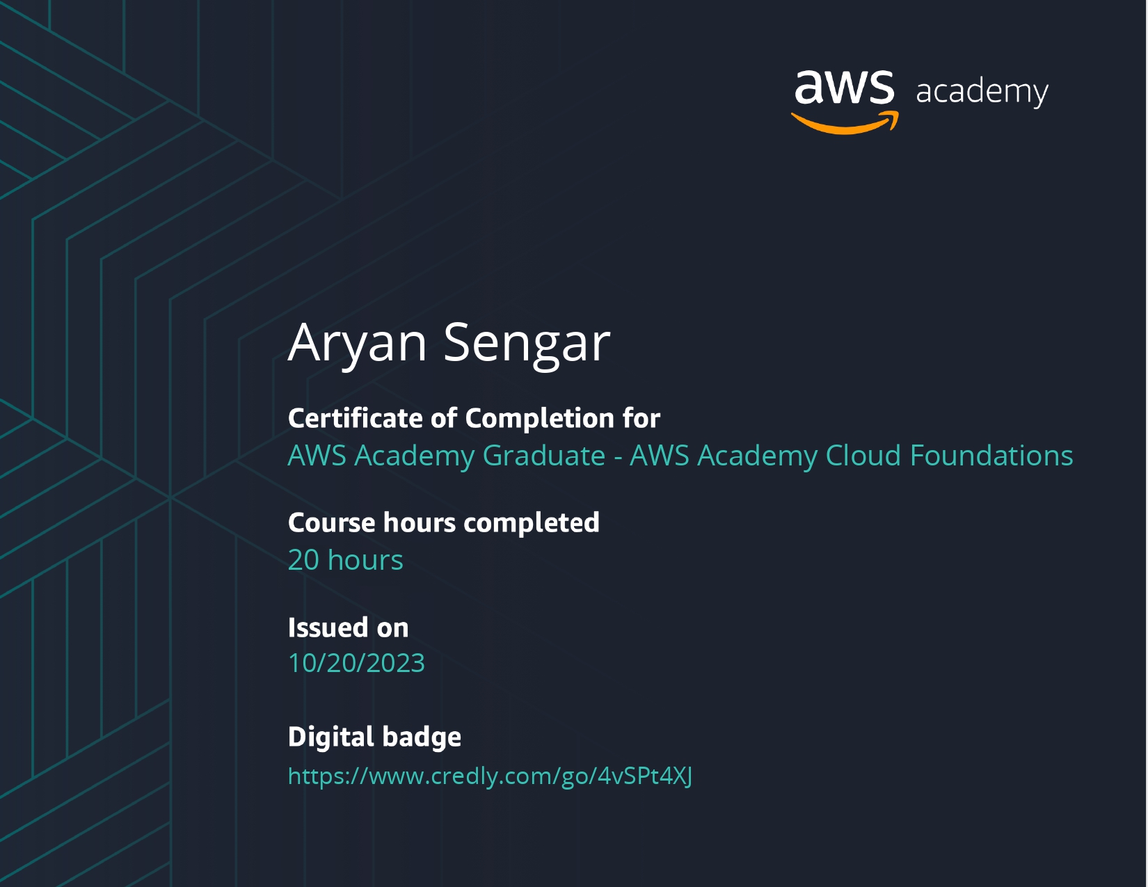 AWS Cloud Foundations Certificate