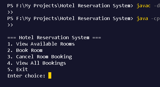 Hotel Reservation System Project